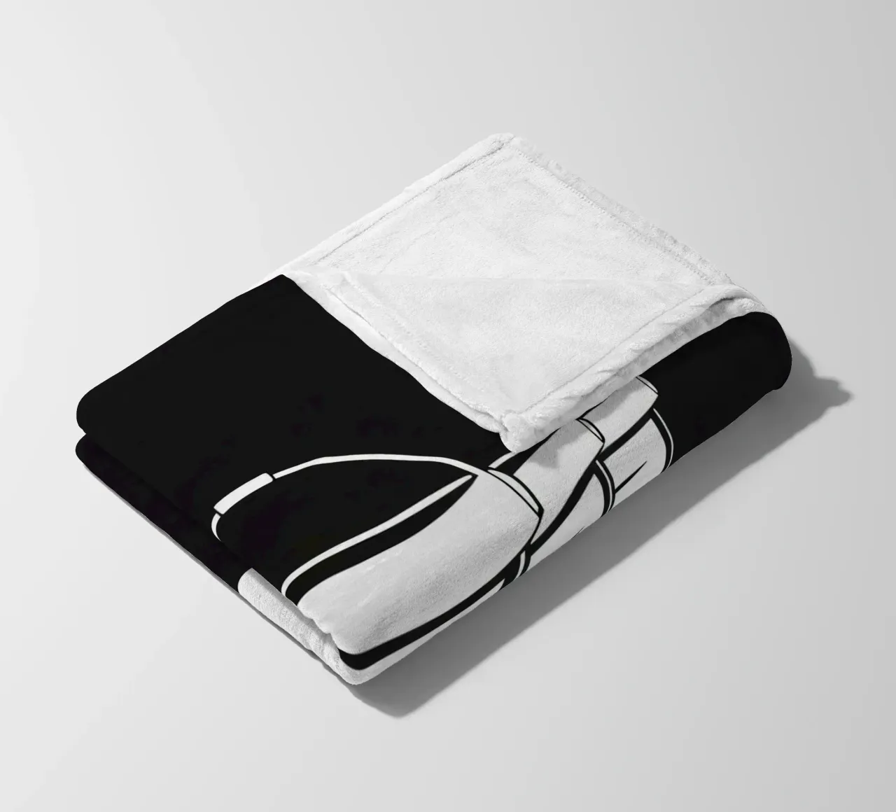 Five simple white buckets arranged in a circular pattern fleece blanket by DesignDoodle