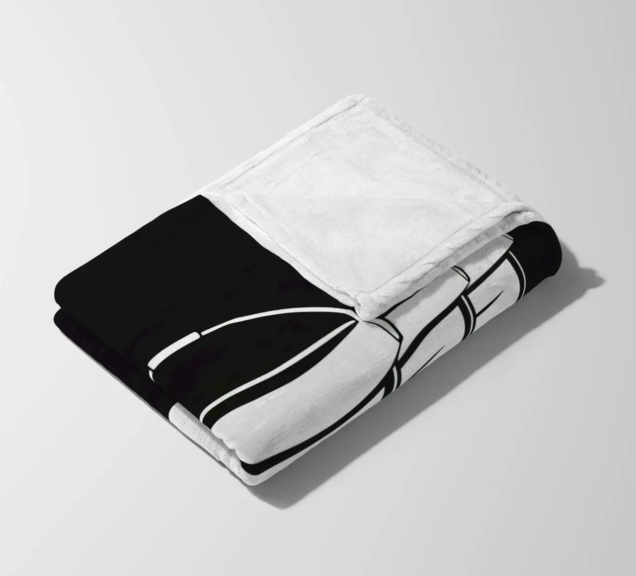 Five simple white buckets arranged in a circular pattern fleece blanket by DesignDoodle