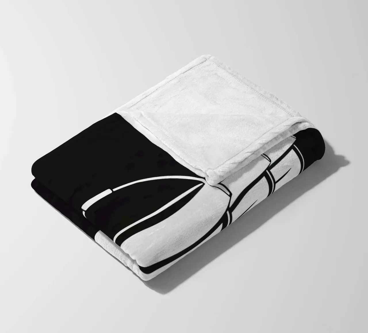 Five simple white buckets arranged in a circular pattern fleece blanket by DesignDoodle