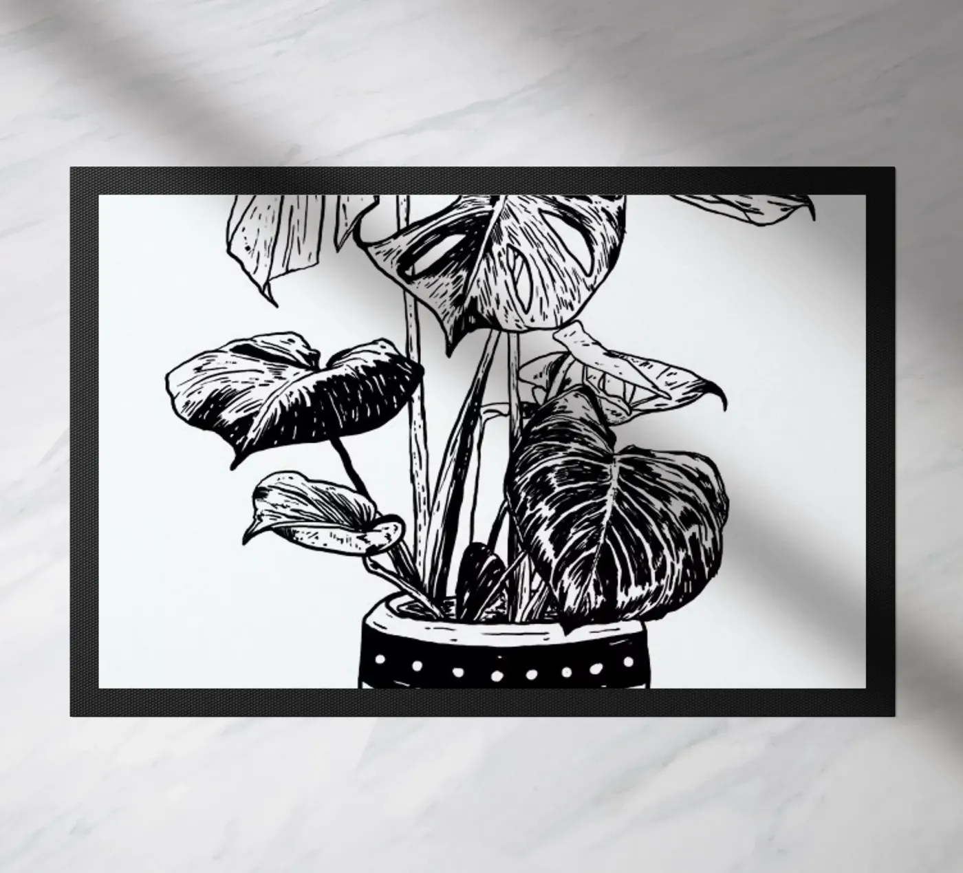 Monstera doormat by Nick Cocozza