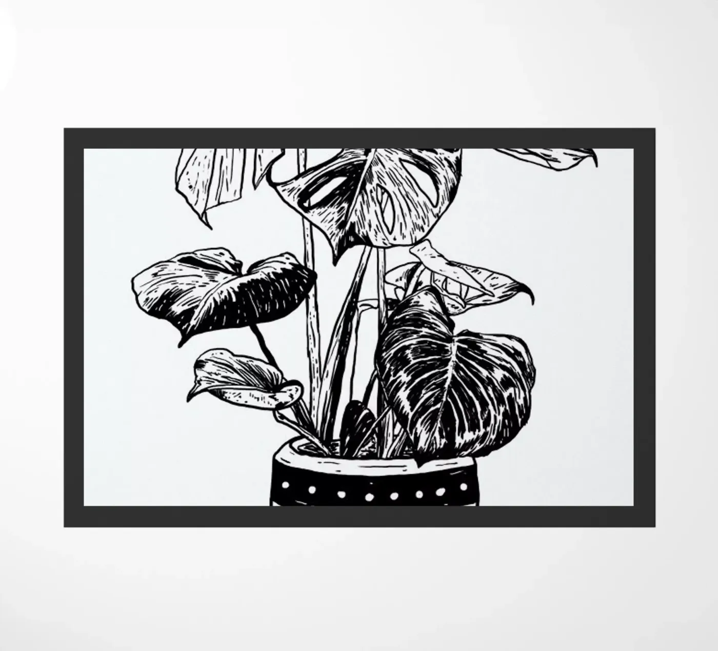 Monstera doormat by Nick Cocozza