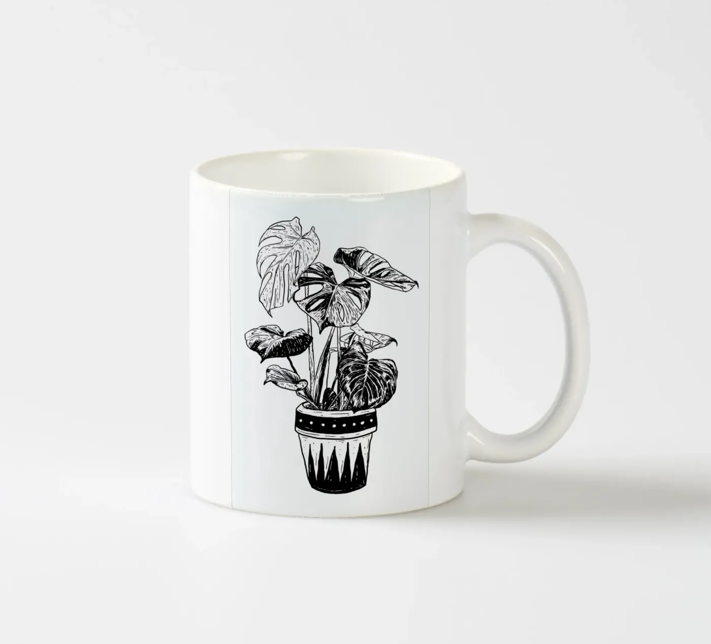 Monstera ceramic mug by Nick Cocozza