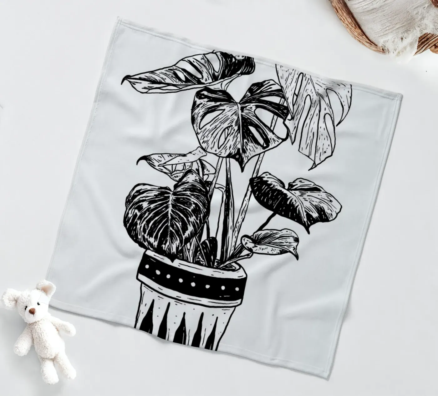 Monstera Fleecedecke von Nick Cocozza