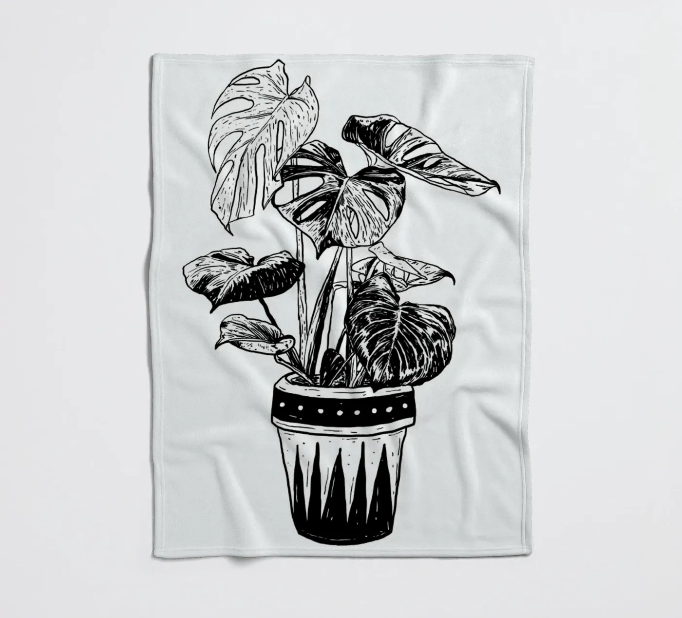 Monstera Fleecedecke von Nick Cocozza