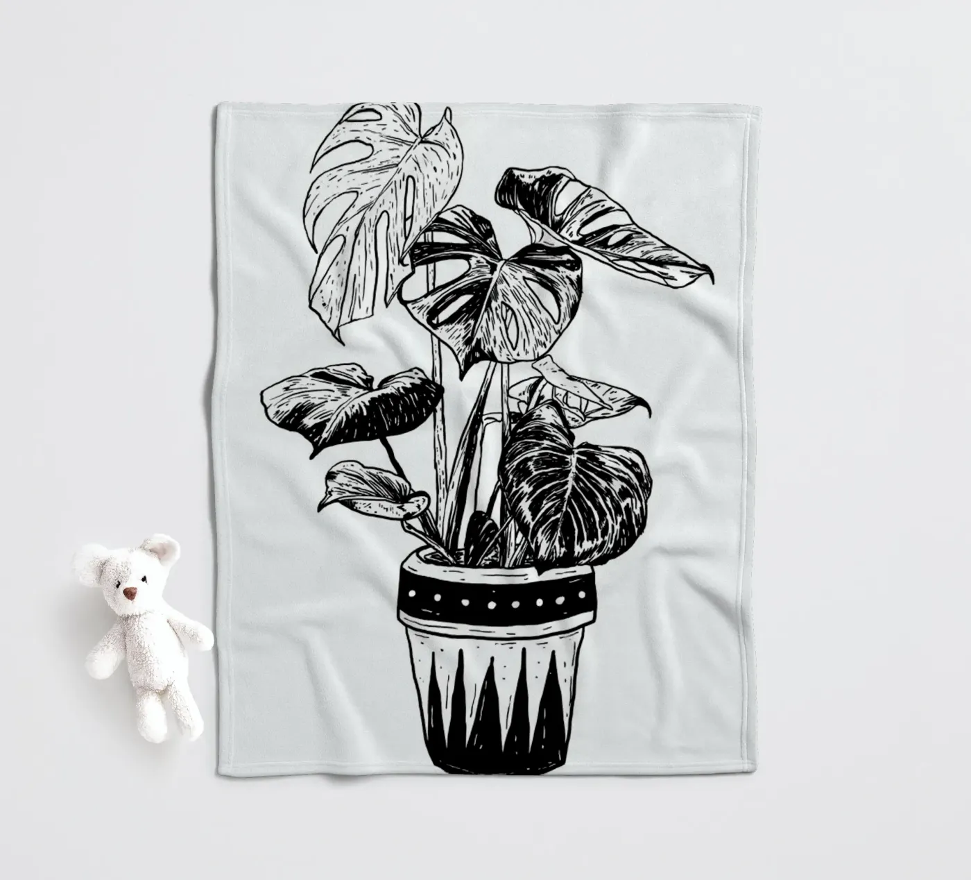 Monstera Fleecedecke von Nick Cocozza