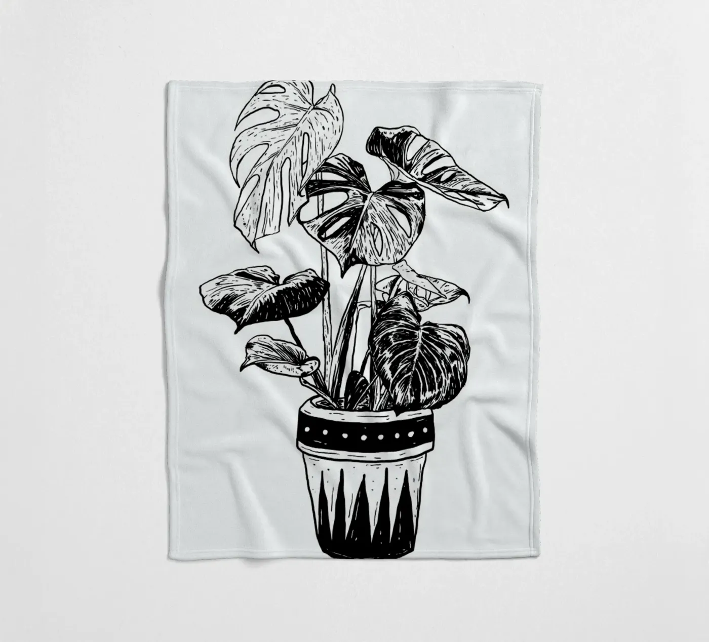 Monstera Fleecedecke von Nick Cocozza