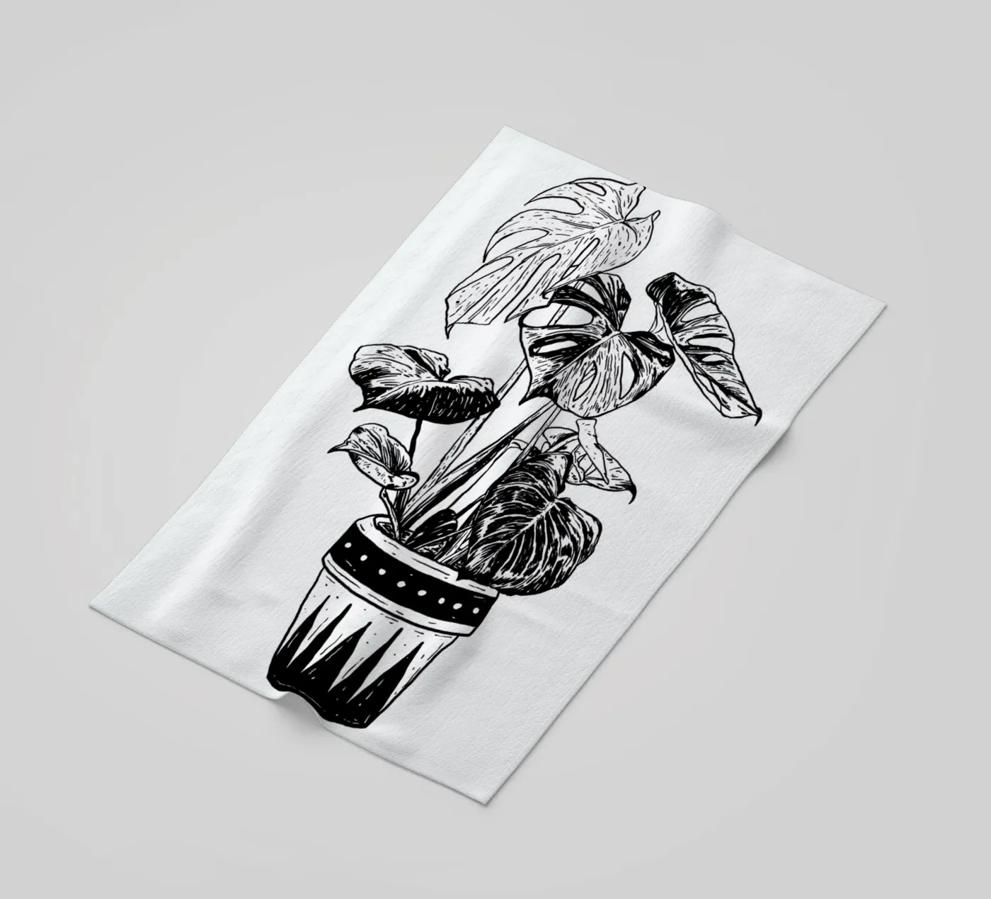Monstera beach towel by Nick Cocozza