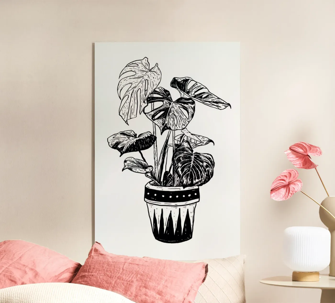 Monstera acrylic glass by Nick Cocozza