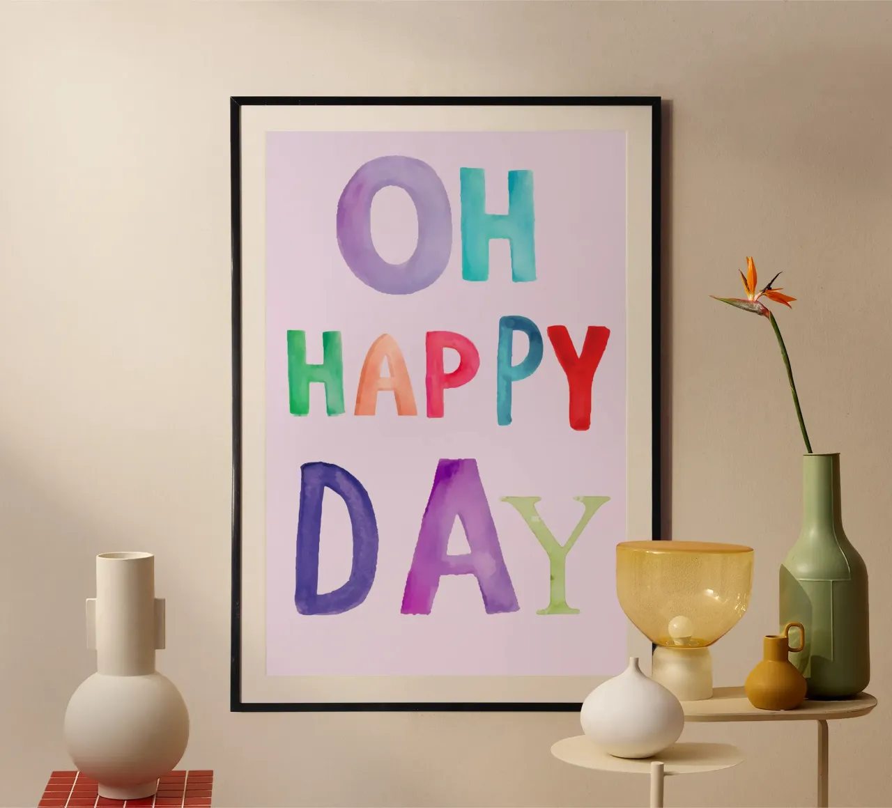 Oh happy day poster van AESTHETIC VIBES by Isabel