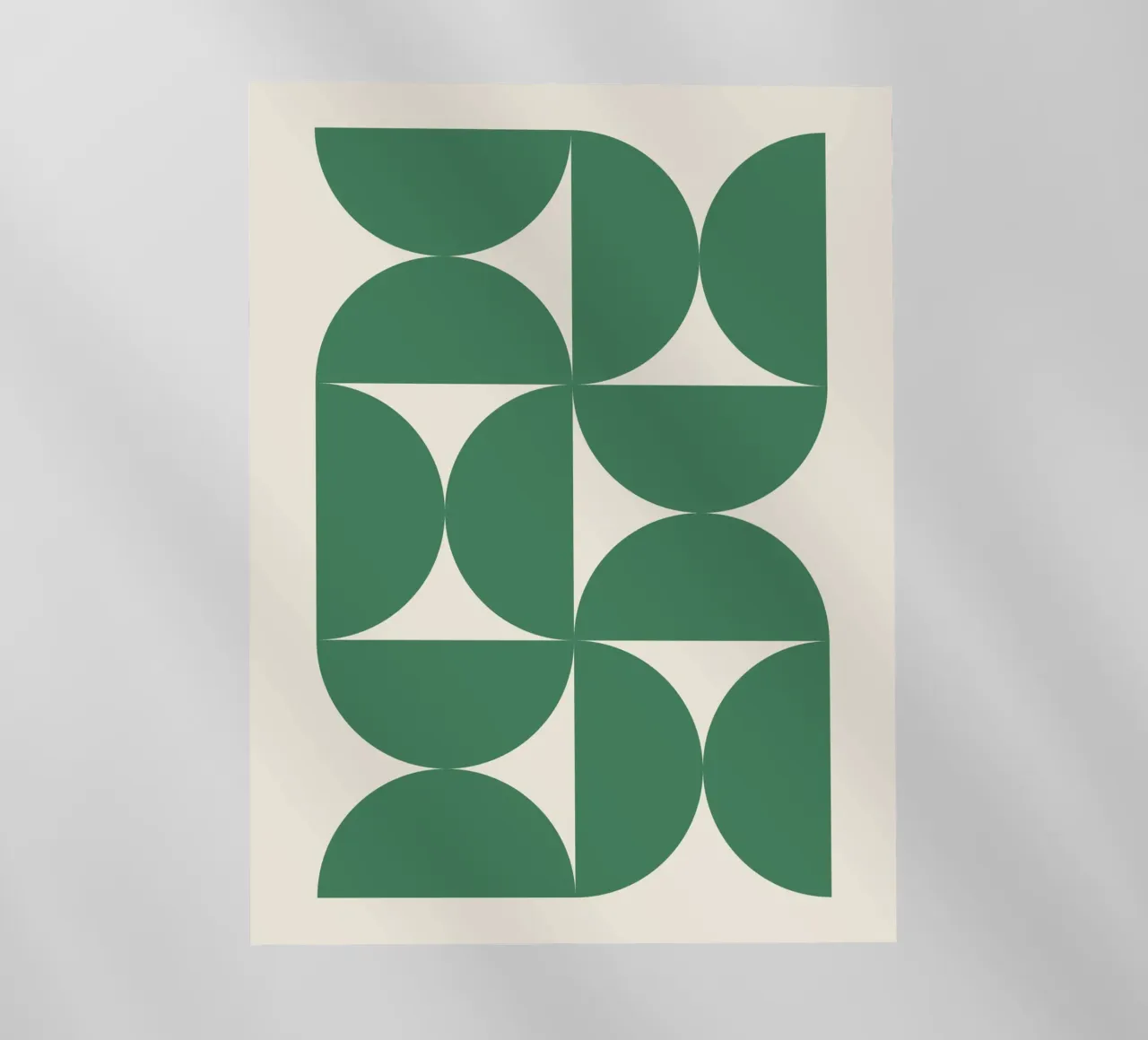 Bauhuas Green Semi-Circles Pattern backlit film by Paigaam Studio