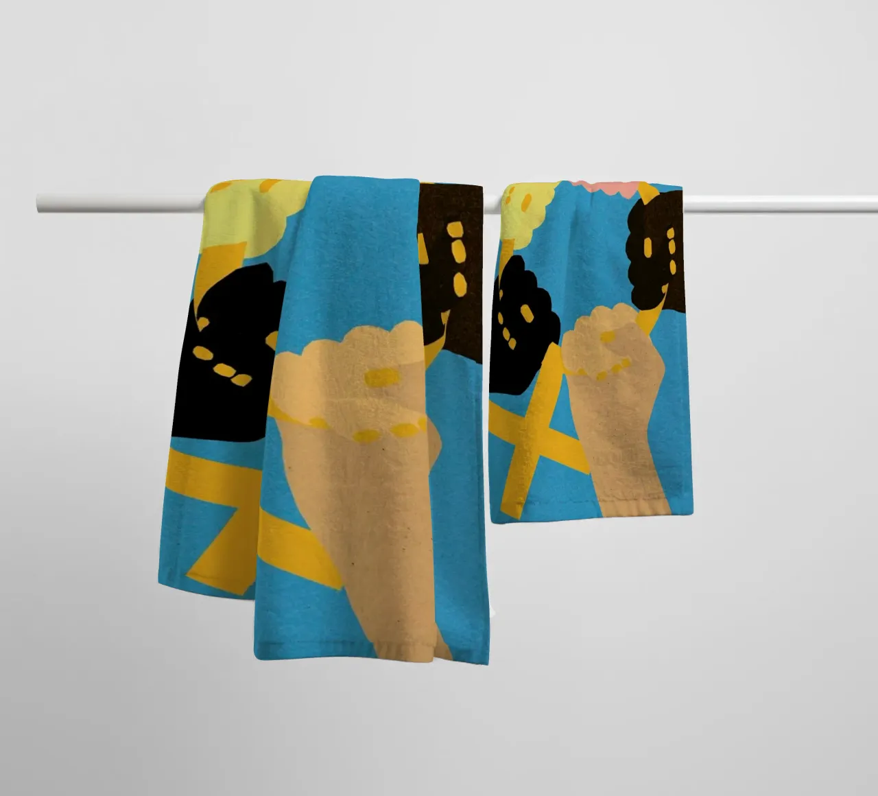 Women All Over The World Stay Strong towel by Rosi Feist