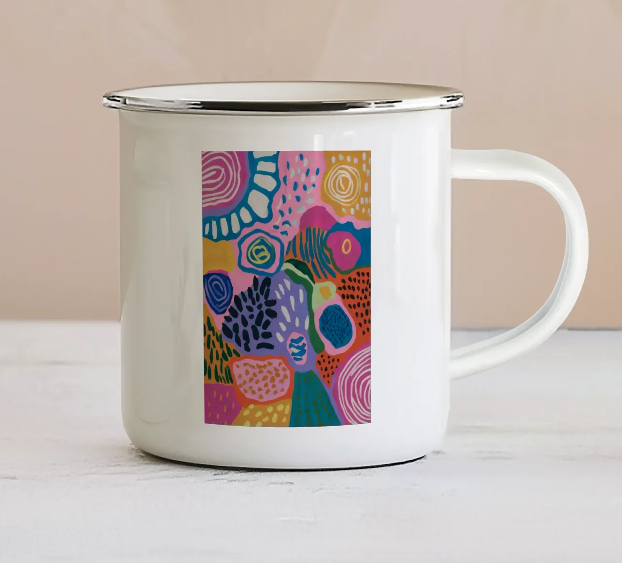 Fossil Bloom Archive enamel mug by Zep Layers