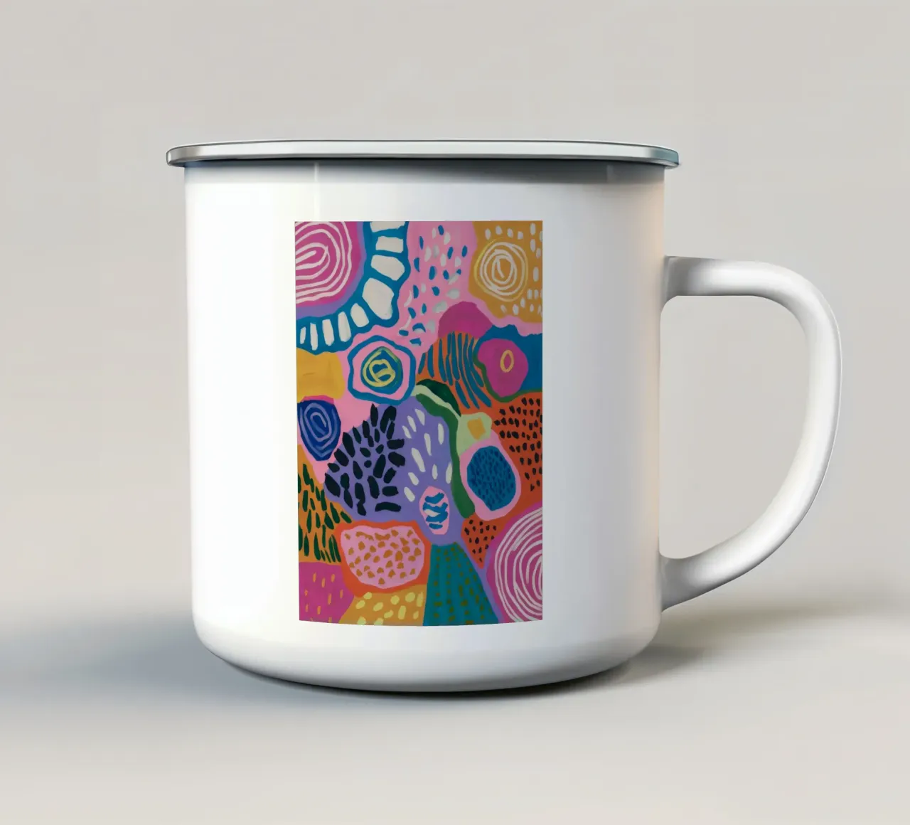 Fossil Bloom Archive enamel mug by Zep Layers