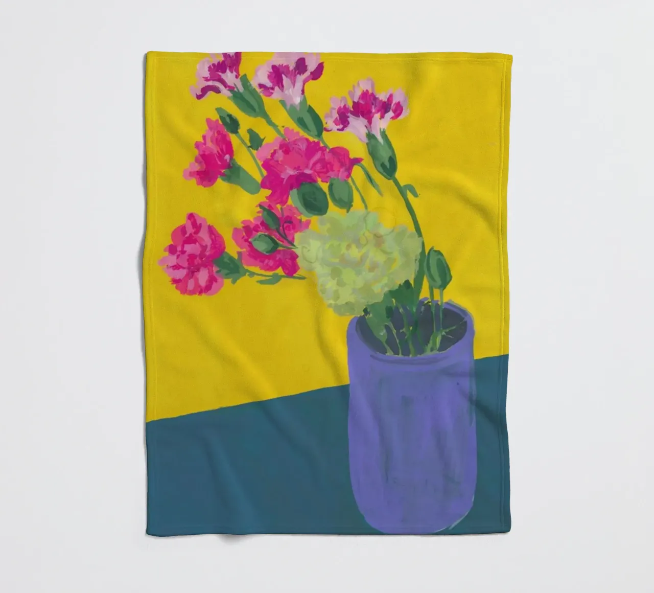 Carnations In A Vase coperta in pile da Sonia Brittain