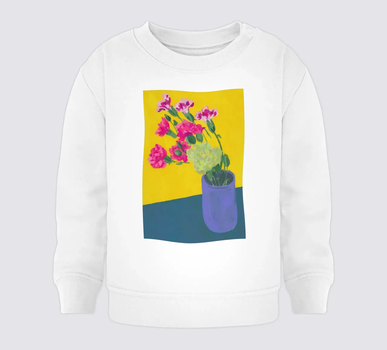 Carnations In A Vase felpa neonato da Sonia Brittain
