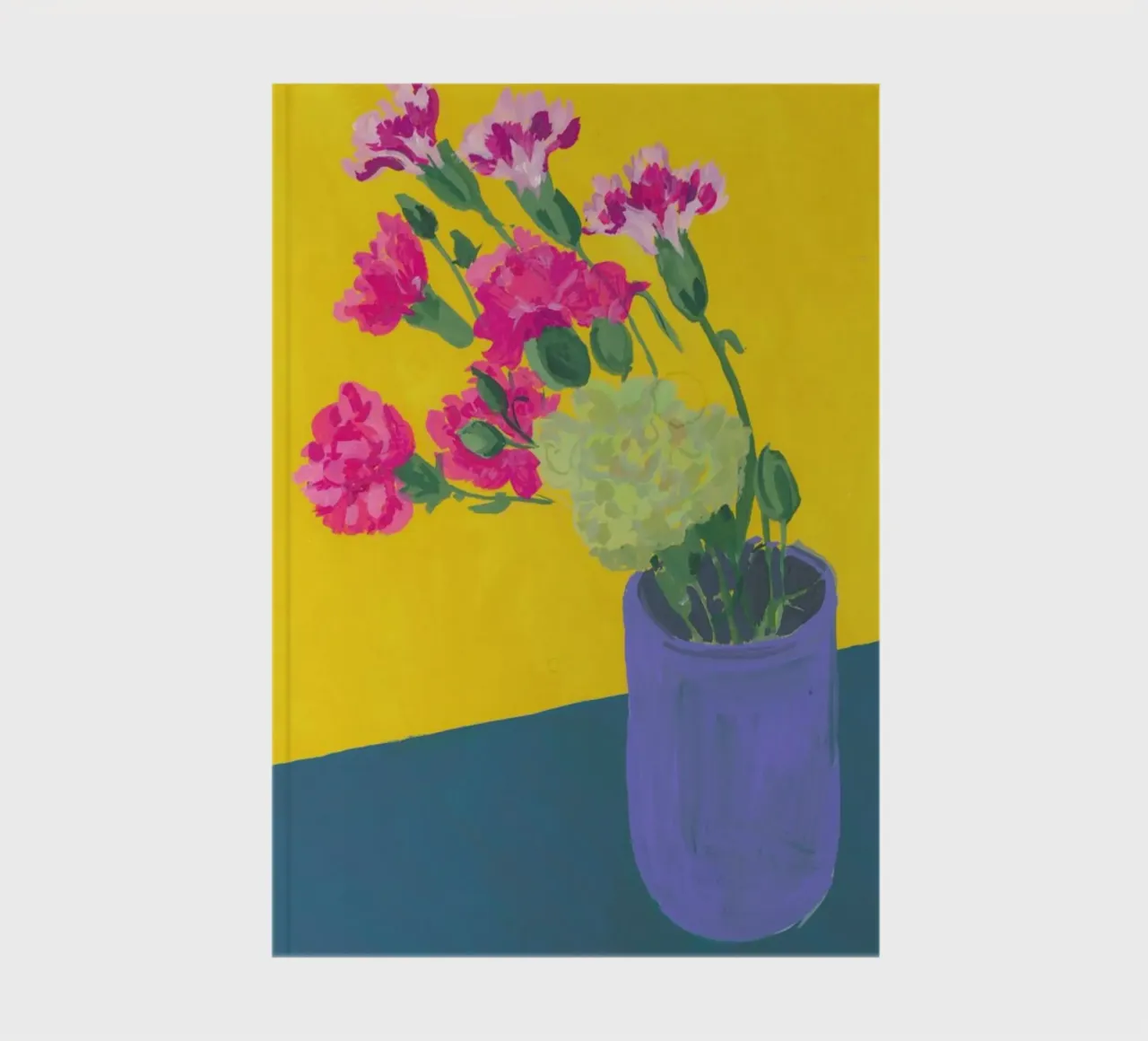 Carnations In A Vase notebook by Sonia Brittain