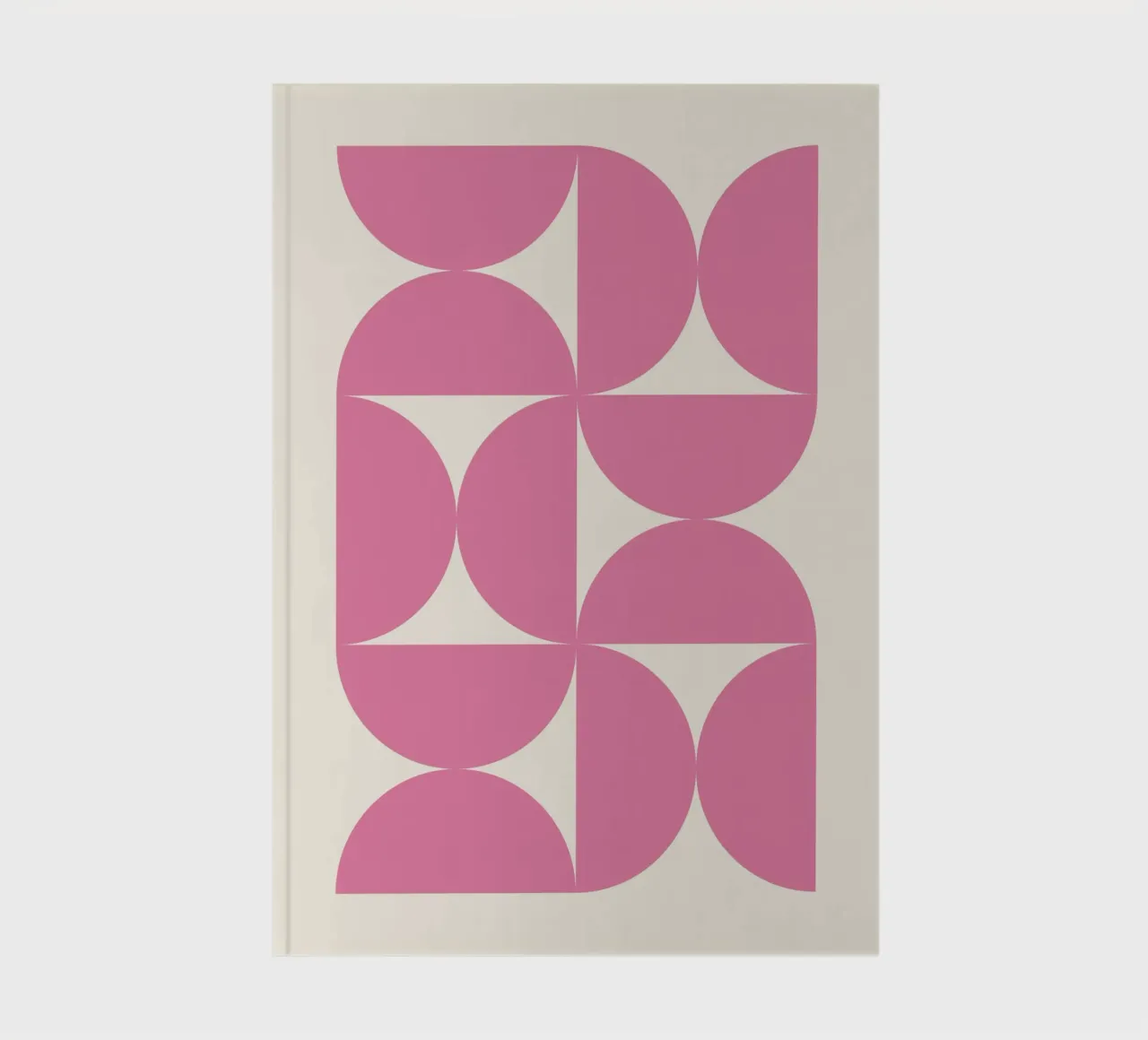 Bauhaus roze halve cirkels patroon notitieboek van Paigaam Studio