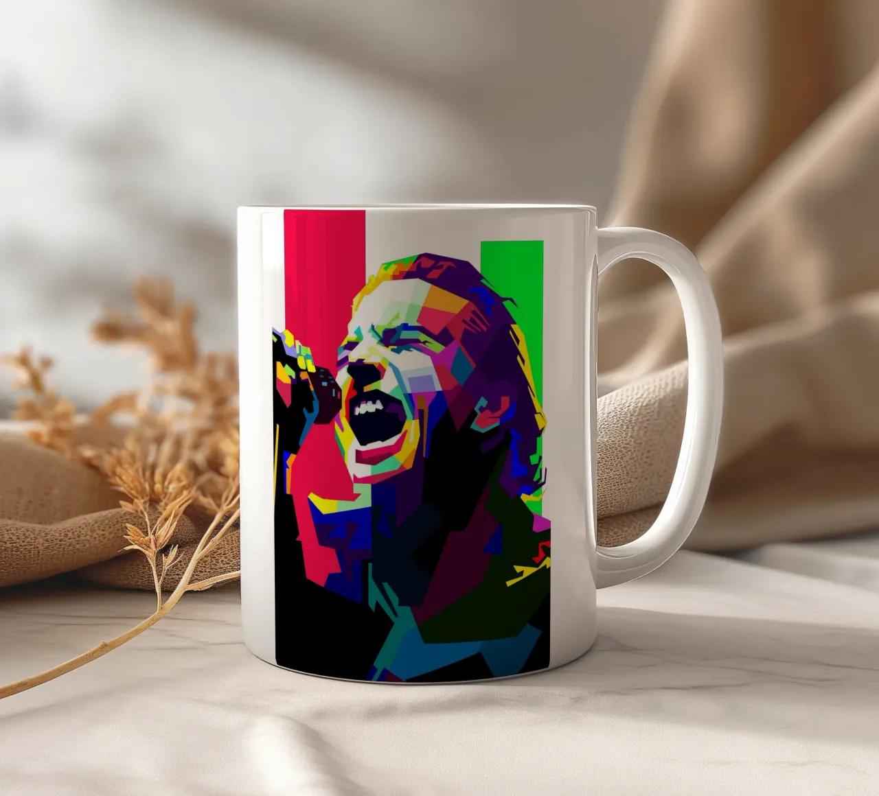 Eddie Vedder cantante grunge WPAP Trending Now tazza in ceramica da Artkreator