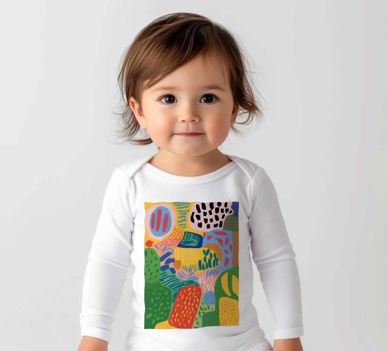 Garden Patch Improv long-sleeve baby romper by Zep Layers