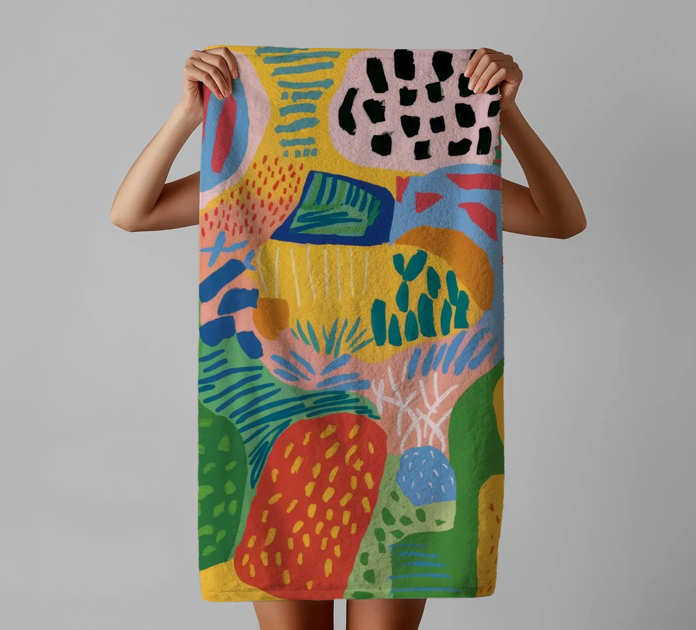 Garden Patch Improv badhanddoek van Zep Layers