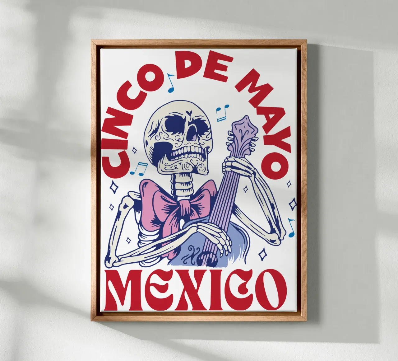 Cinco De Mayo Messico tela con Cornice a cassetta da Gunawan Rb