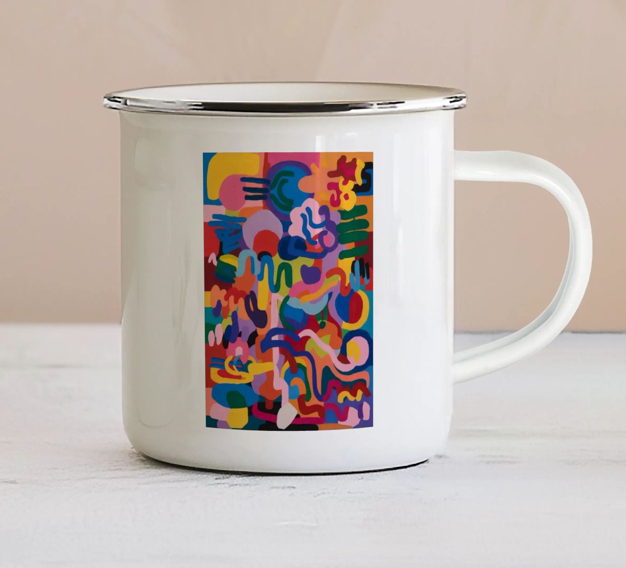 Flusso di caos cromatico tazza in smalto da Zep Layers