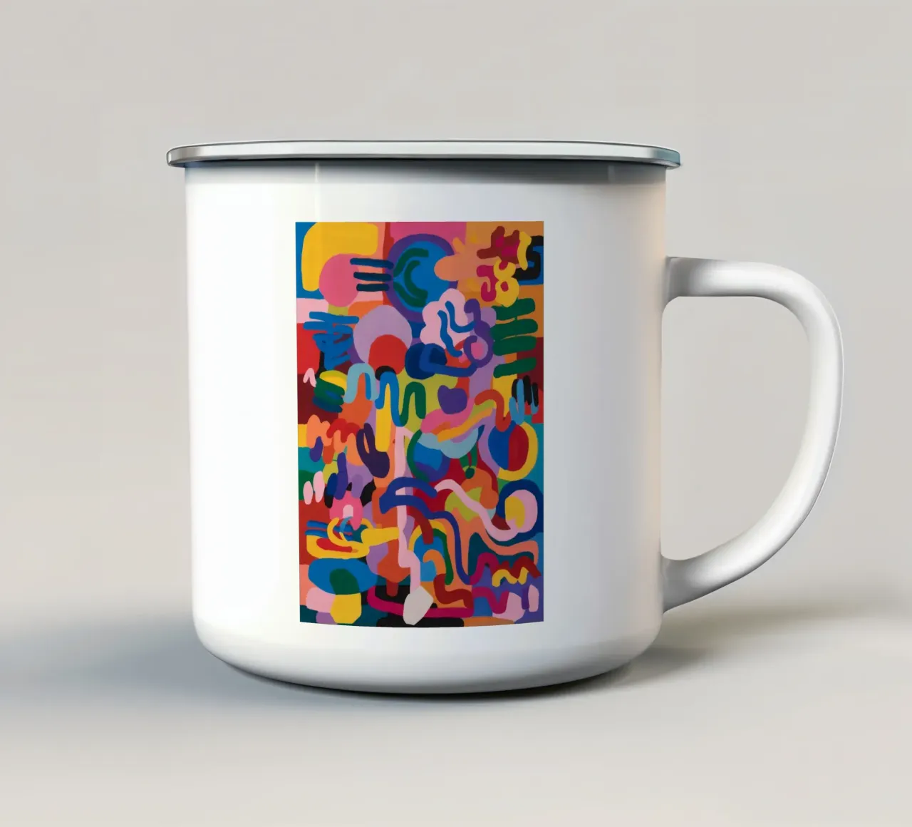 Caos cromático taza de esmalte de Zep Layers