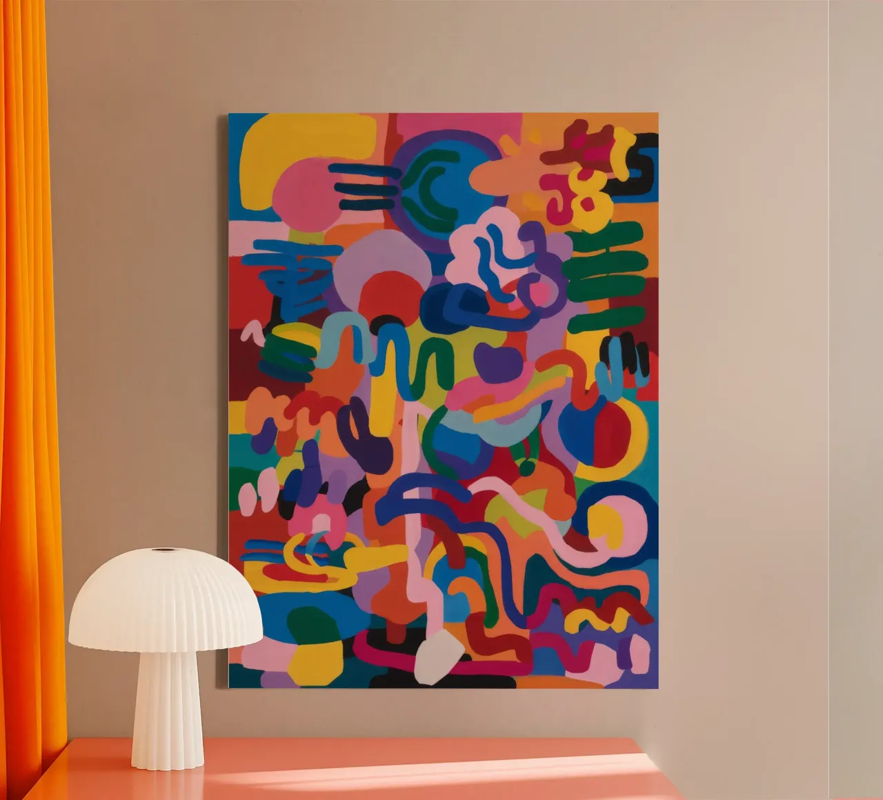 Chromatic Chaos Flow canvas by Zep Layers