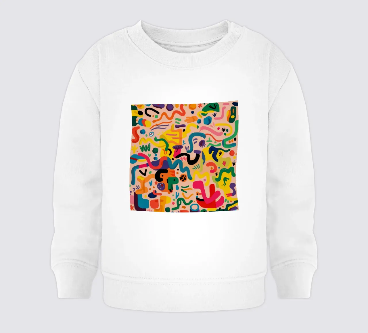 Scarabocchi di colore stravaganti felpa neonato da Zep Layers