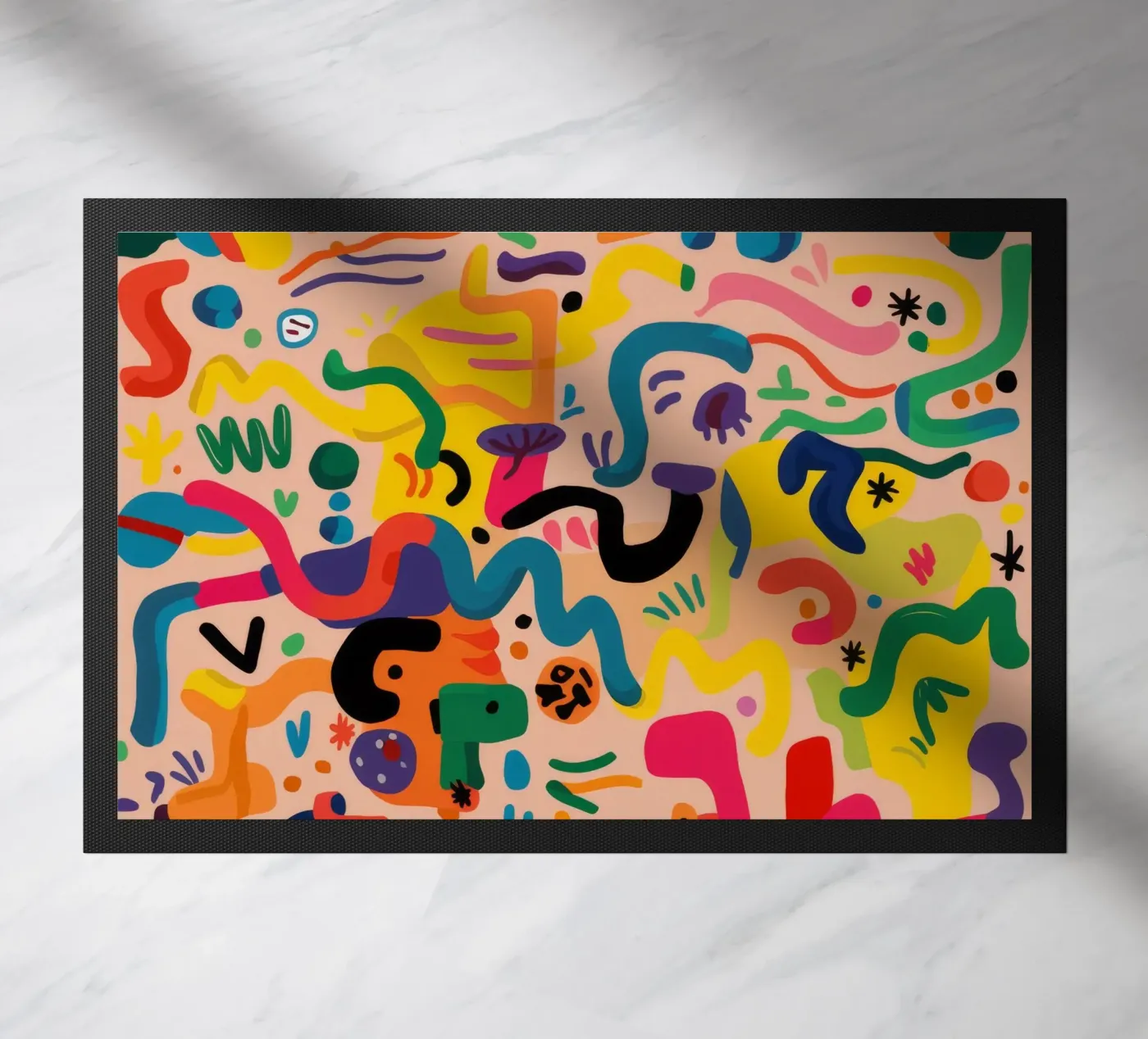 Whimsy Color Scribbles doormat by Zep Layers