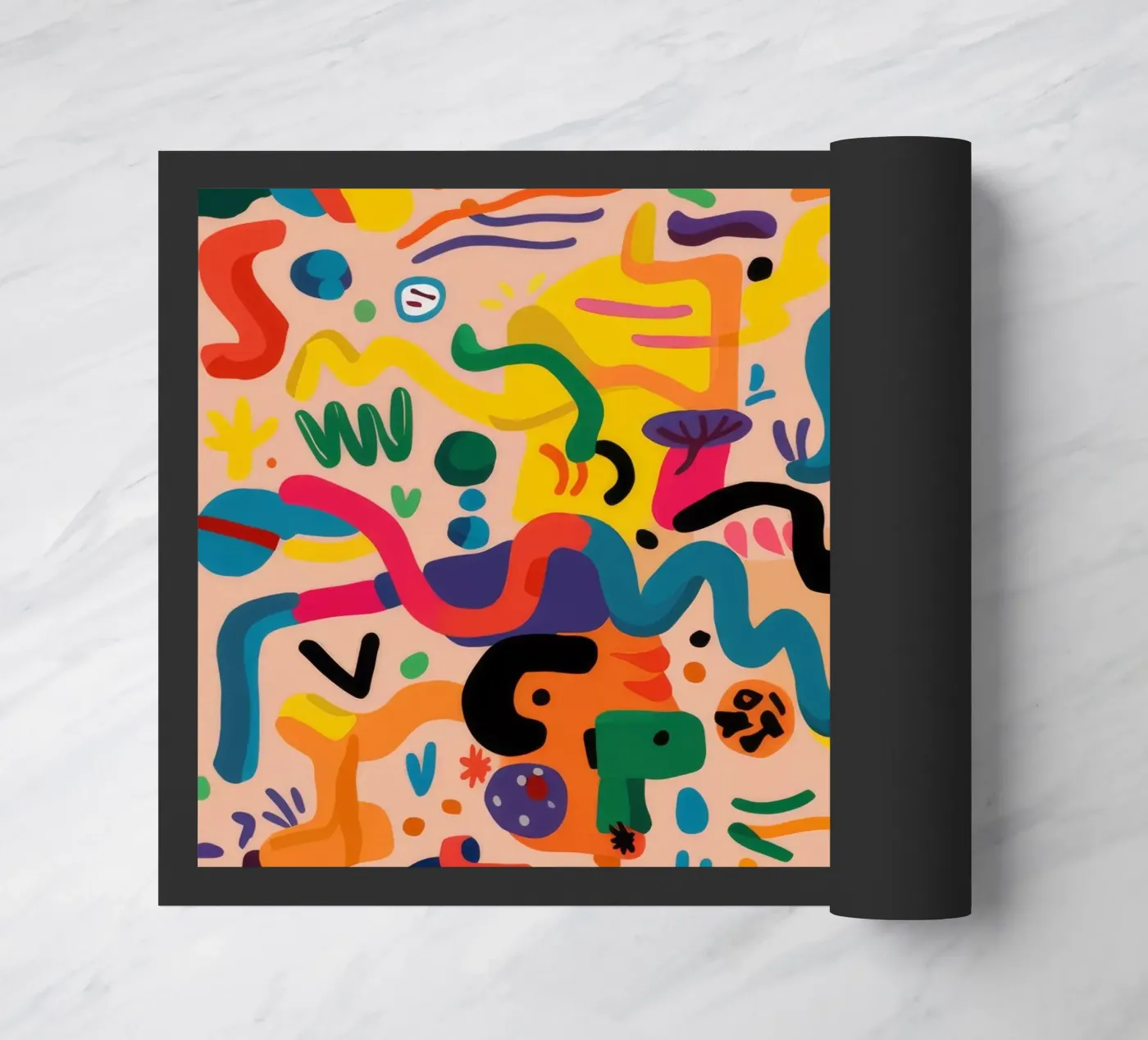 Whimsy Color Scribbles doormat by Zep Layers