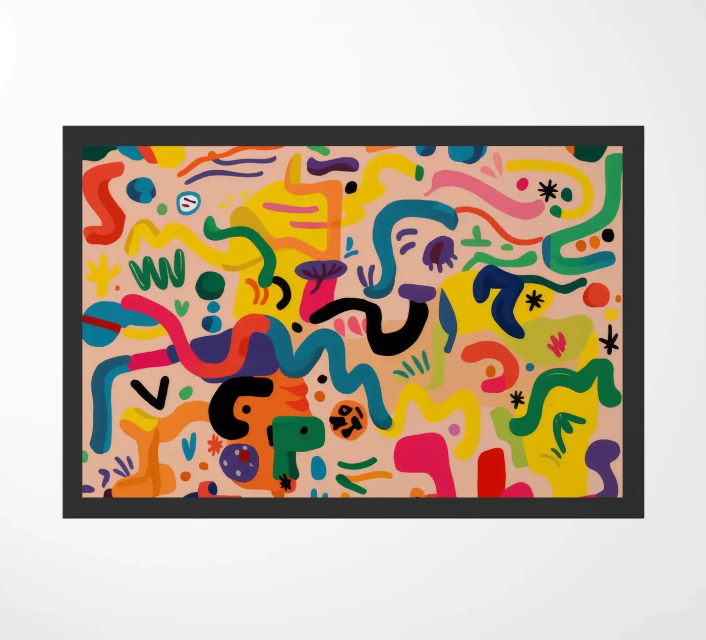 Whimsy Color Scribbles doormat by Zep Layers