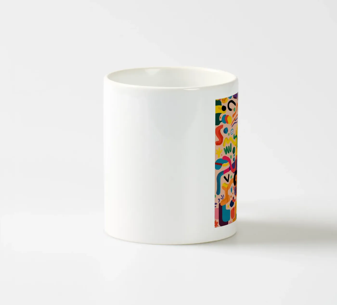 Whimsy Color Scribbles ceramic mug by Zep Layers