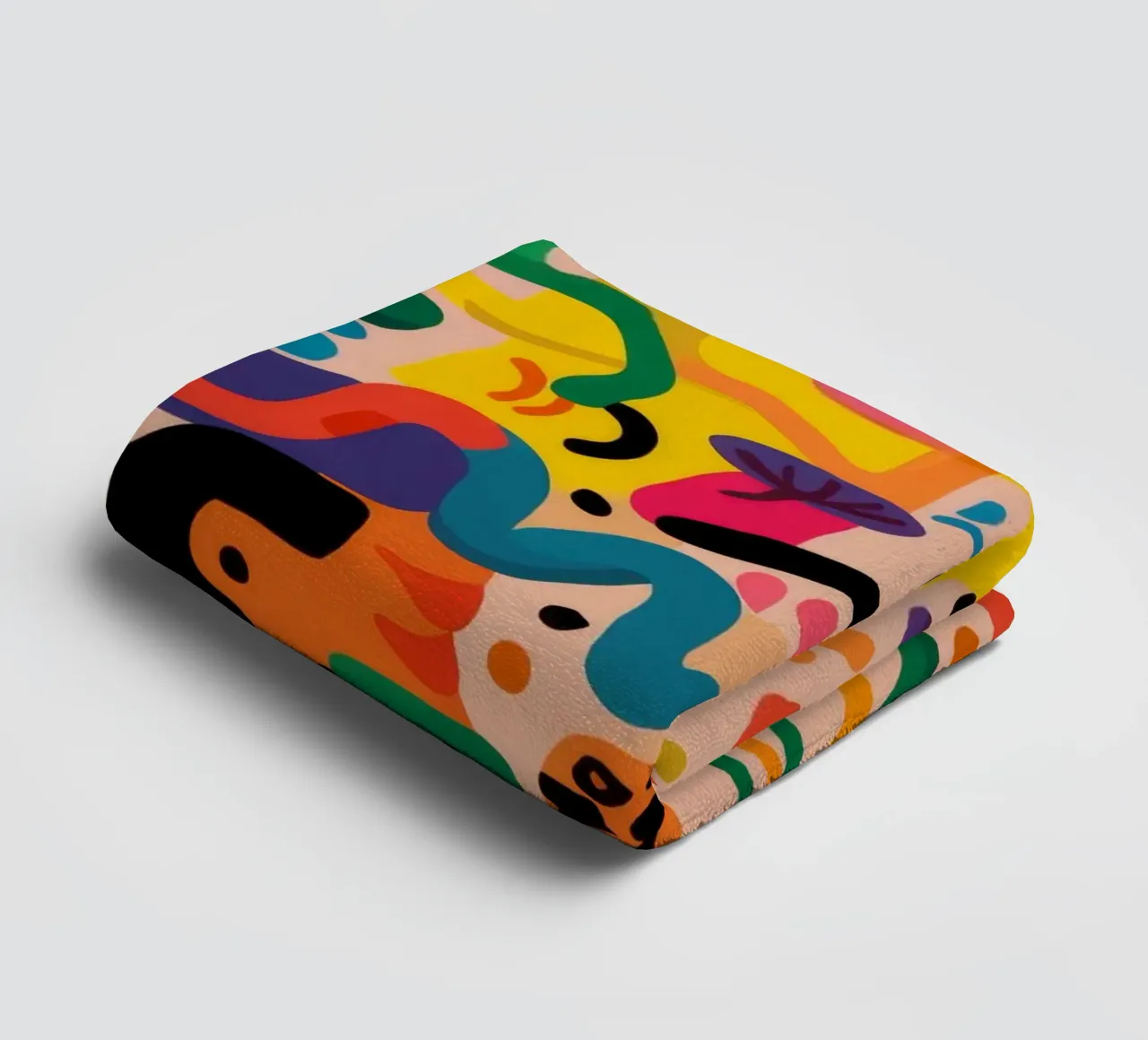 Whimsy Color Scribbles towel by Zep Layers