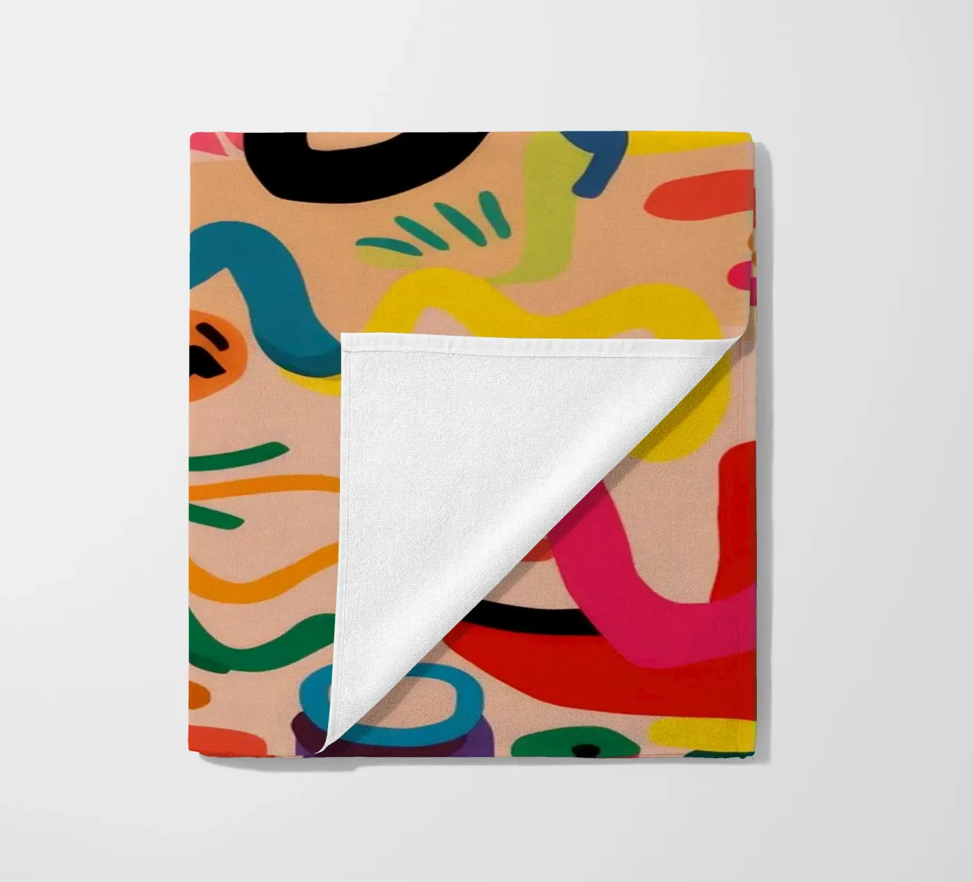 Whimsy Color Scribbles beach towel by Zep Layers