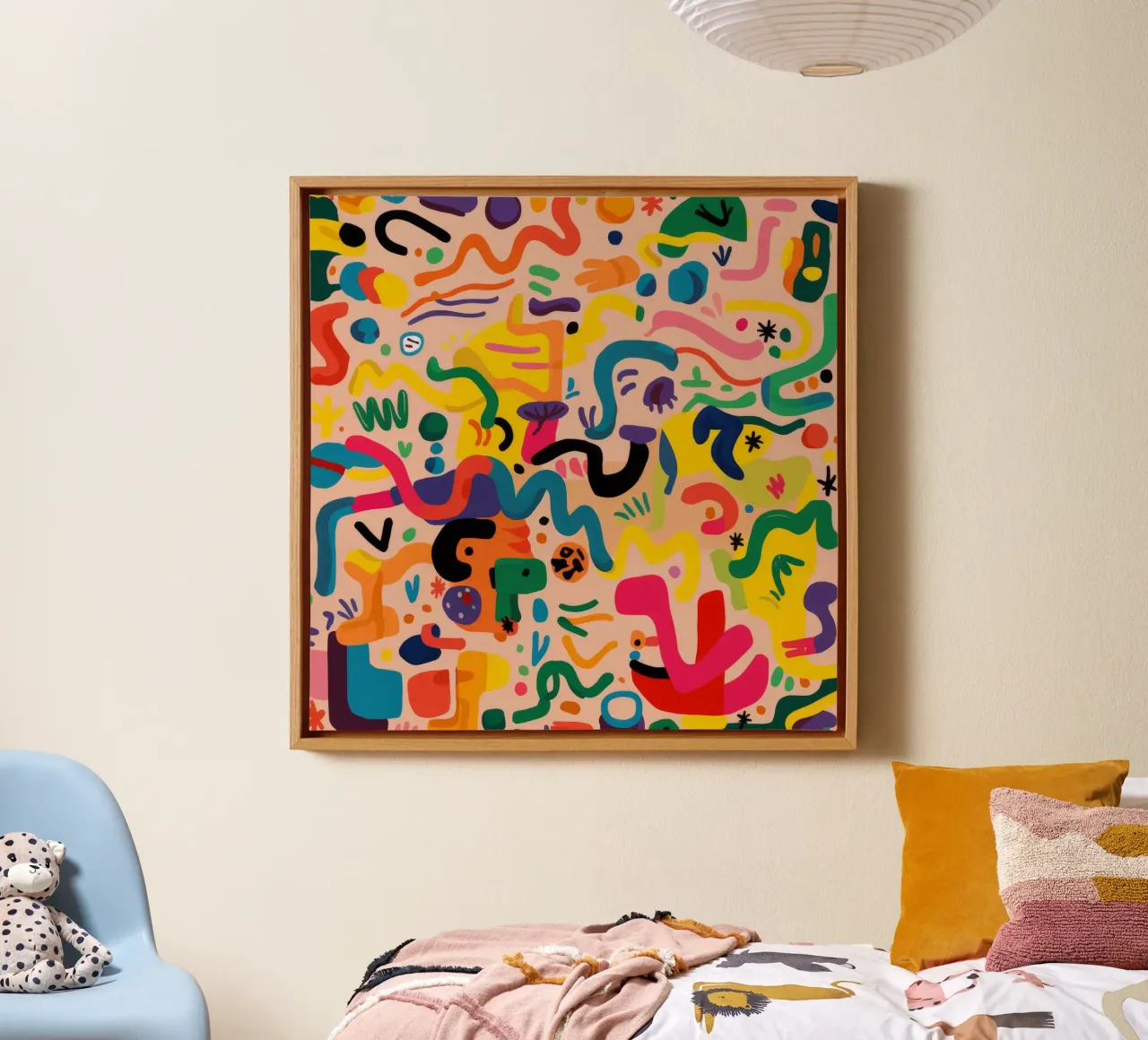 Whimsy Color Scribbles canvas by Zep Layers