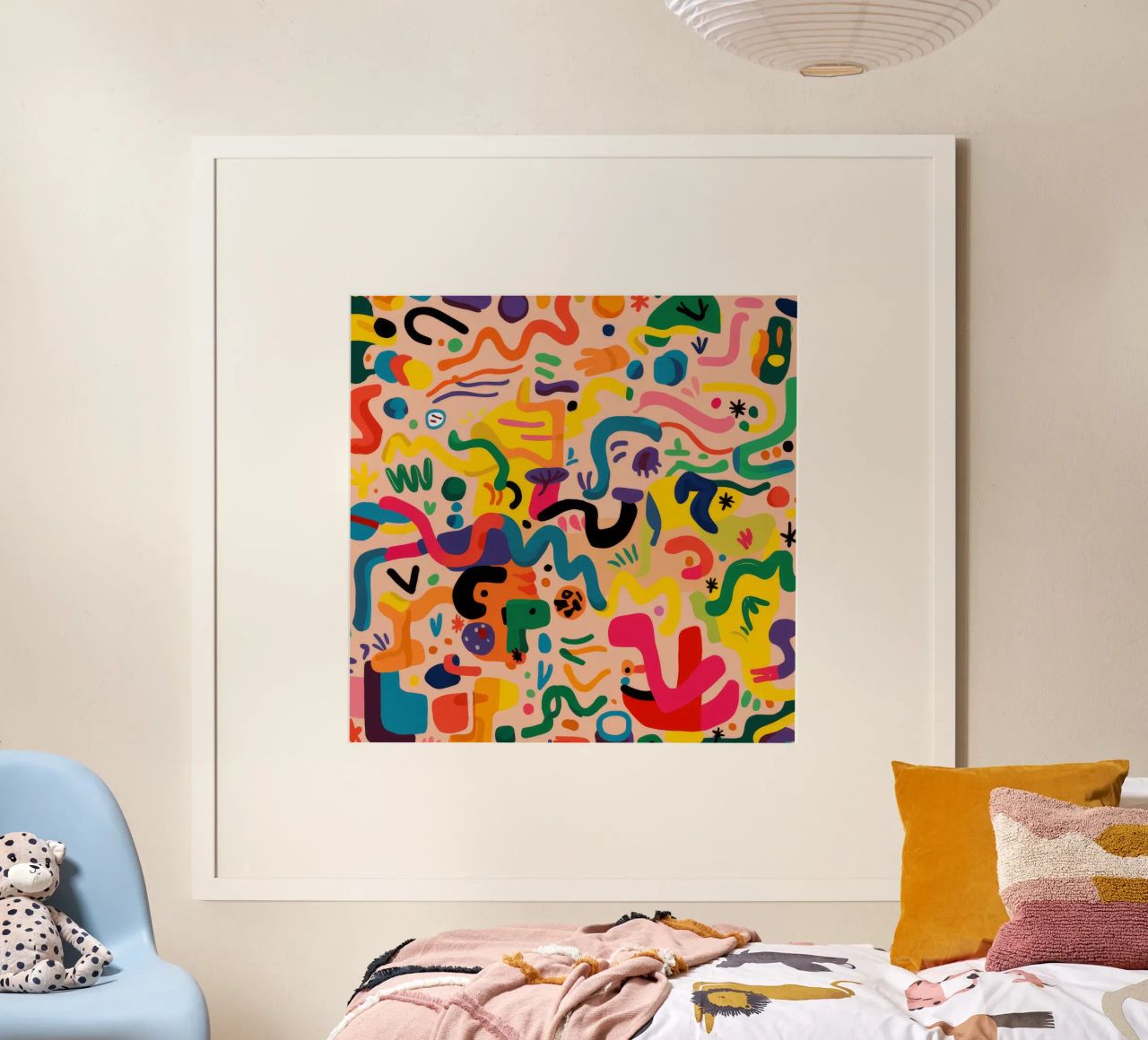 Gribouillis de couleurs fantaisistes poster de Zep Layers