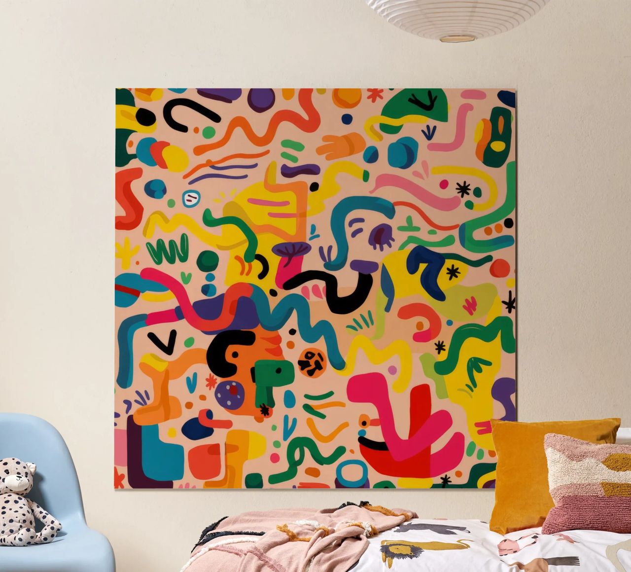Gribouillis de couleurs fantaisistes poster de Zep Layers