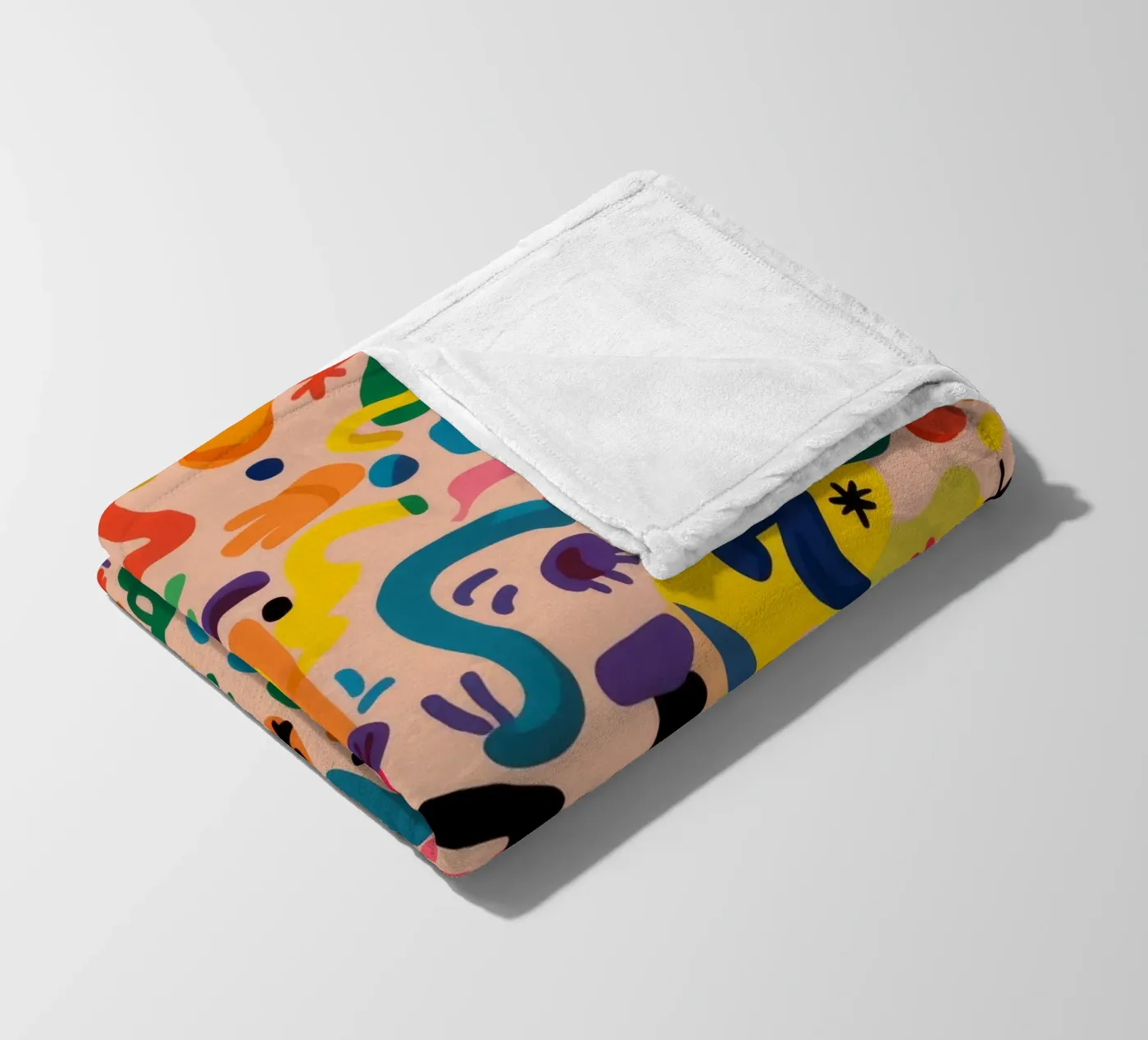 Whimsy Color Scribbles fleece blanket by Zep Layers
