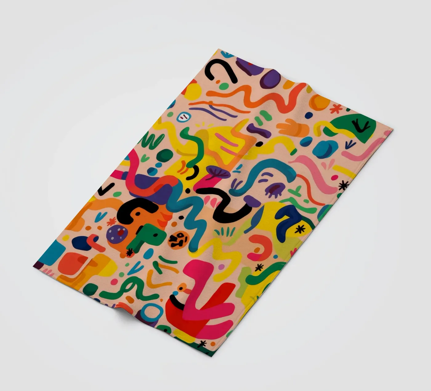Whimsy Color Scribbles fleece blanket by Zep Layers