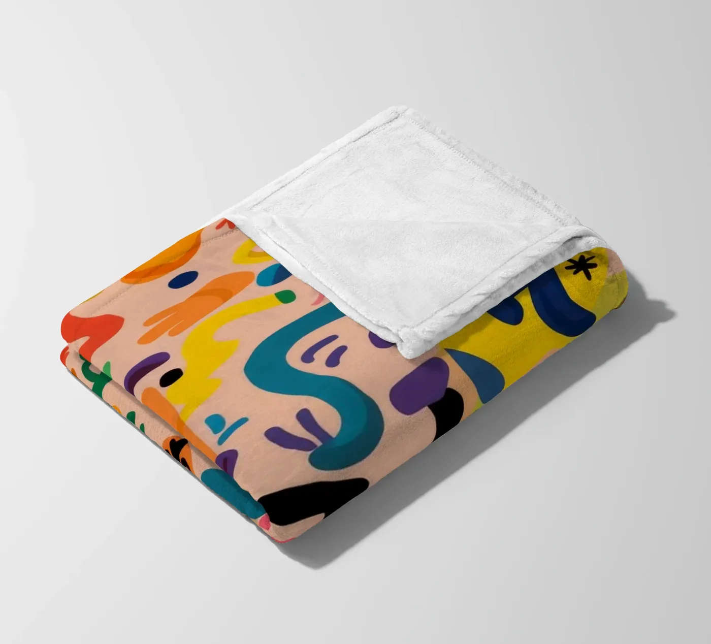 Whimsy Color Scribbles fleece blanket by Zep Layers