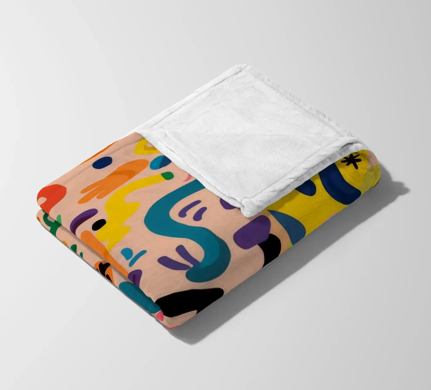 Whimsy Color Scribbles fleece blanket by Zep Layers