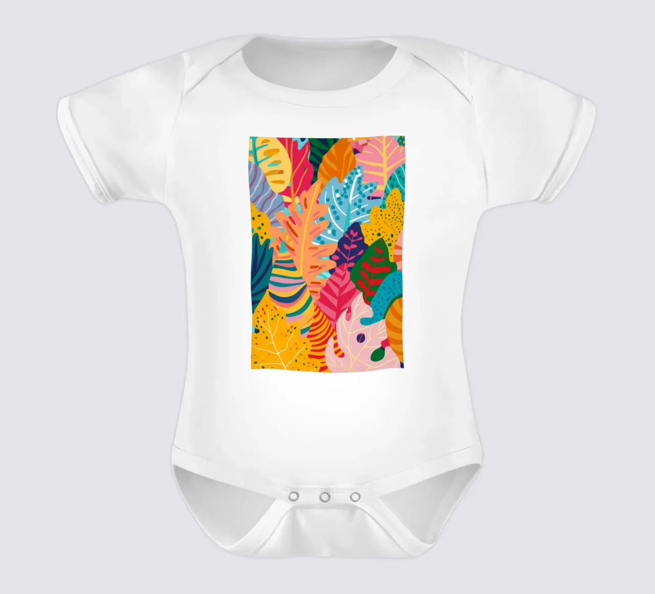 Piumaggio tropicale body neonato maniche corte da Zep Layers