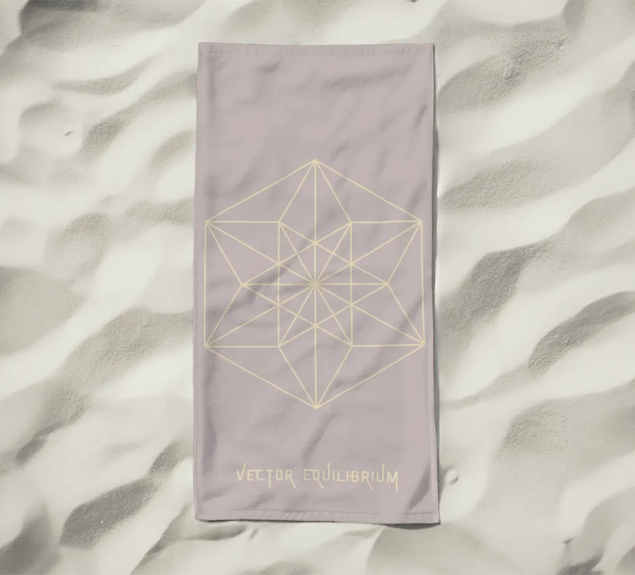 Vector Equilibrium strandhanddoek van AESTHETIC VIBES by Isabel