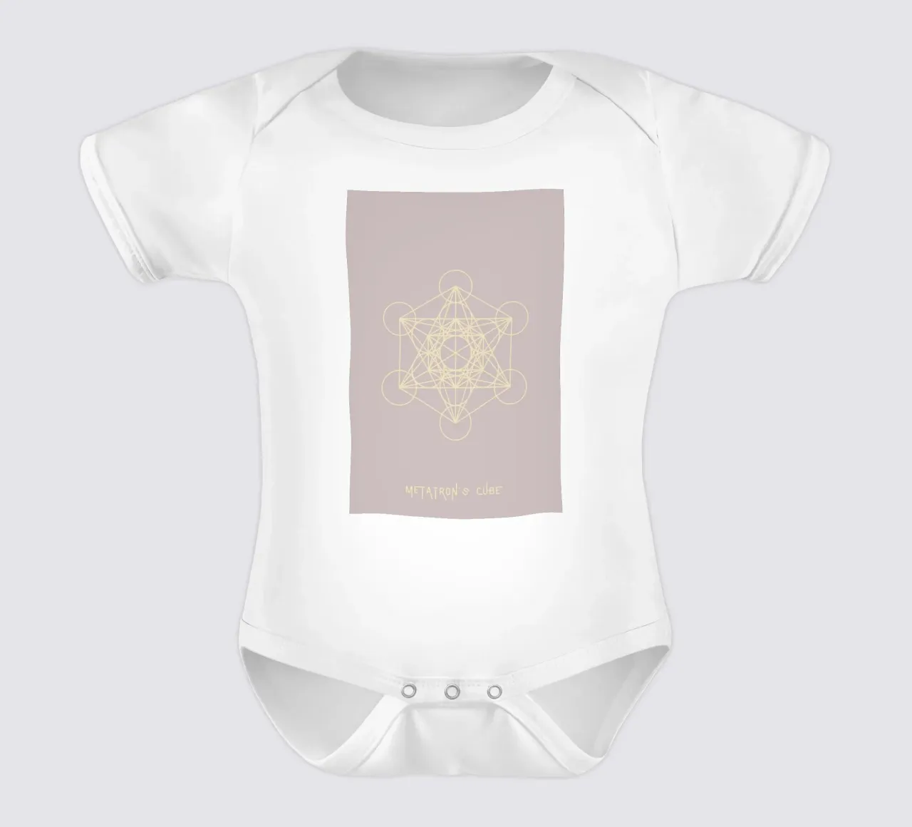 Metatron´s Cube body neonato maniche corte da AESTHETIC VIBES by Isabel