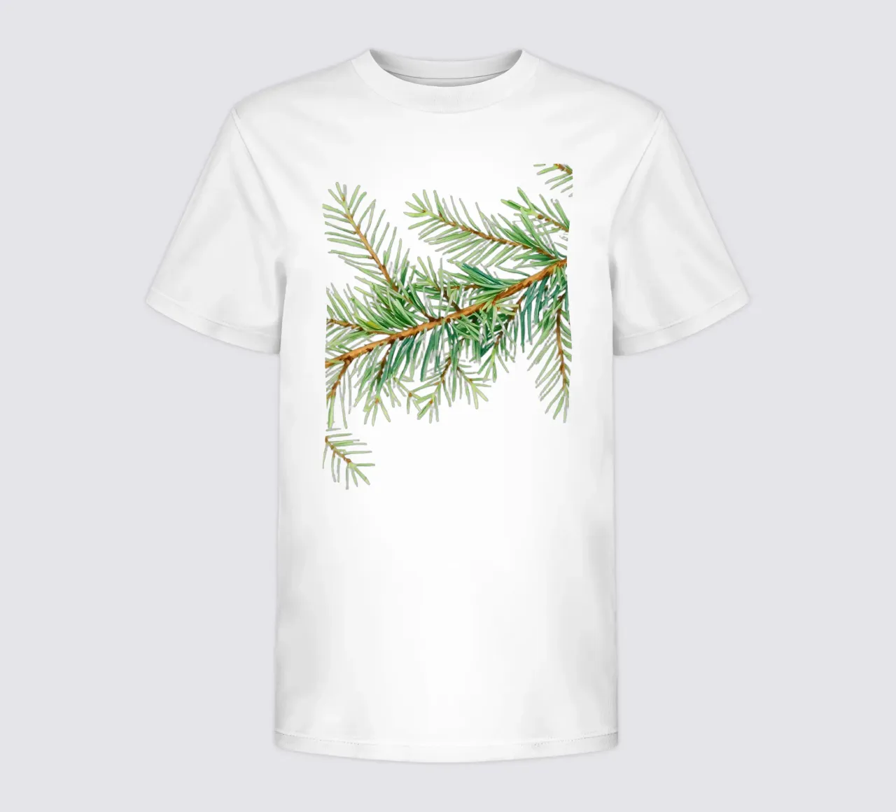 Vue détaillée d'une branche fraîche de conifère t-shirt enfant de DesignDoodle
