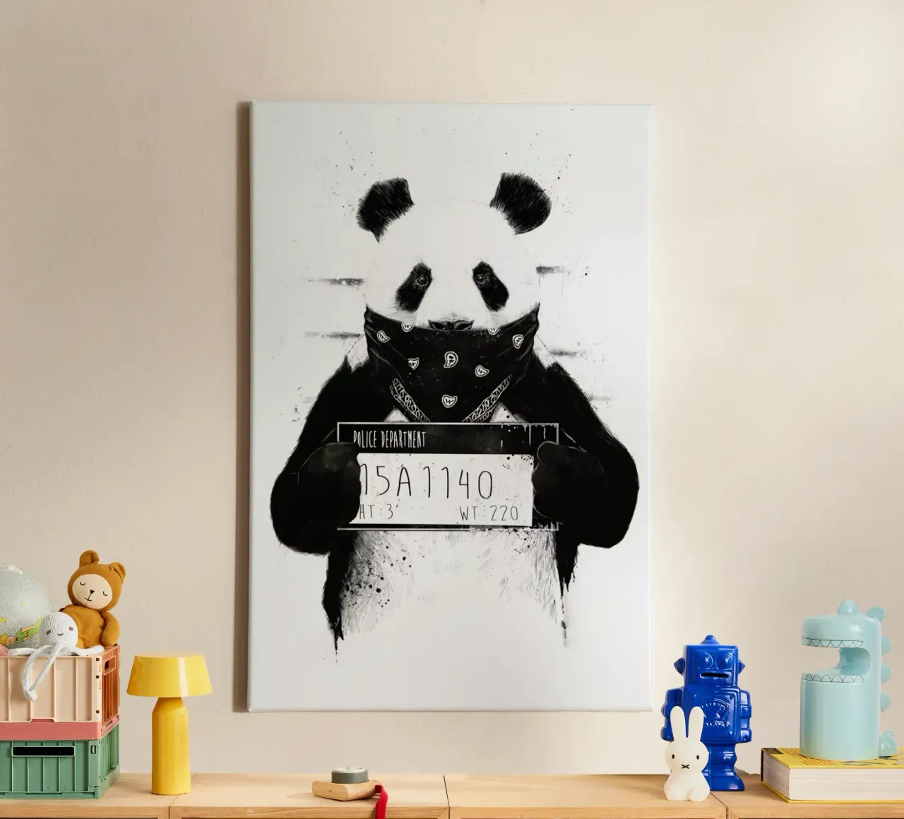 Bad Panda Leinwand von Balazs Solti