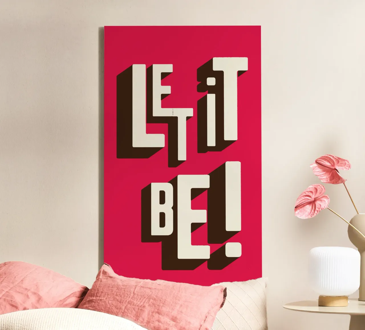 Let It Be canvas met Baklijst van Gunawan Rb