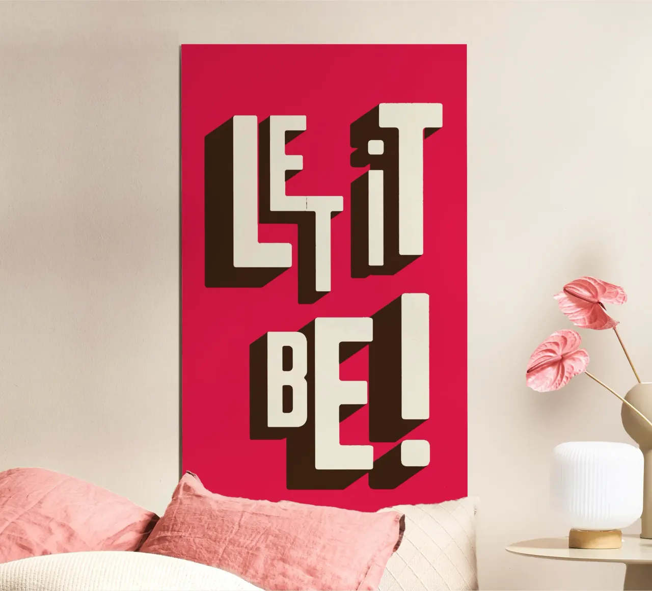 Lascia che sia poster con telaio in legno da Gunawan Rb