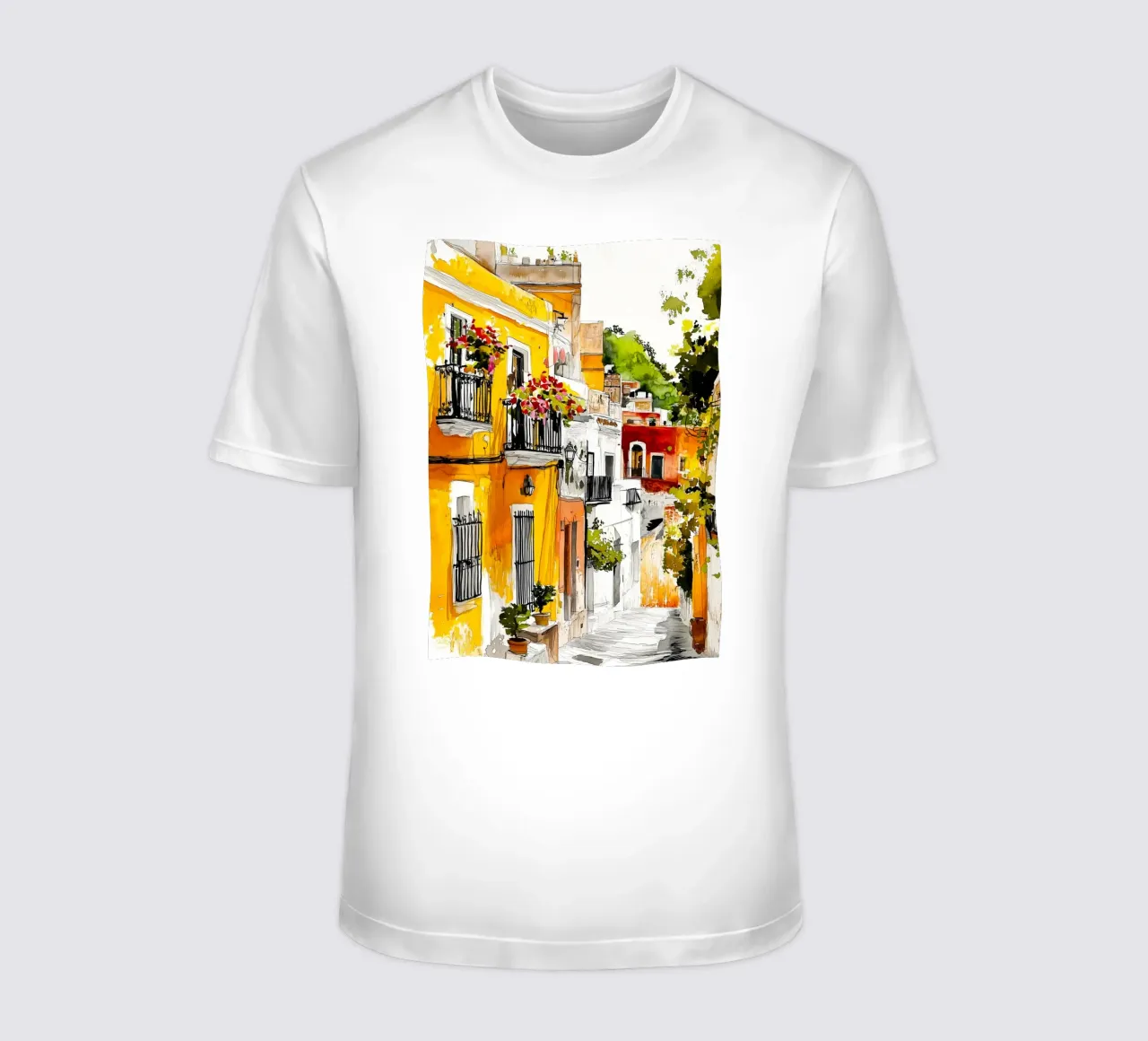 Strada della città messicana t-shirt da Justyna Jaszke JBJart